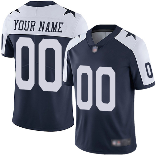 Limited Navy Blue Men Alternate Jersey NFL Customized Football Dallas Cowboys Vapor Untouchable Throwback